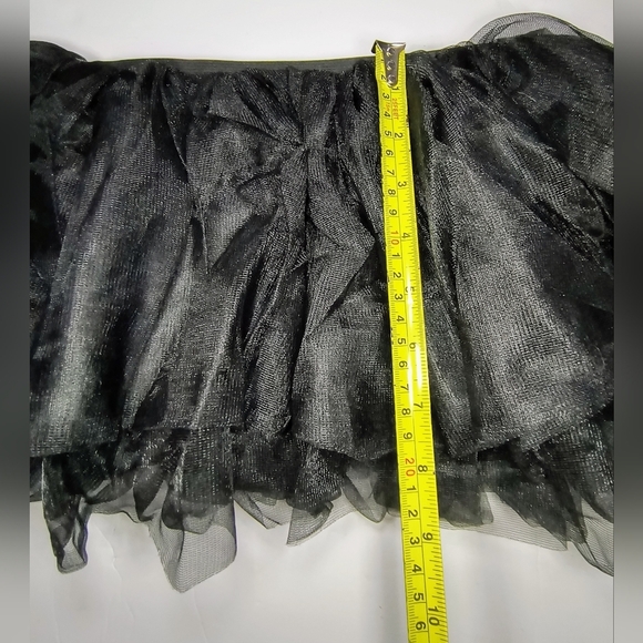 Amscan Black Ruffled Tutu Whimsigoth Goth Emo Cosplay Mini Skirt, OS - Picture 5 of 7